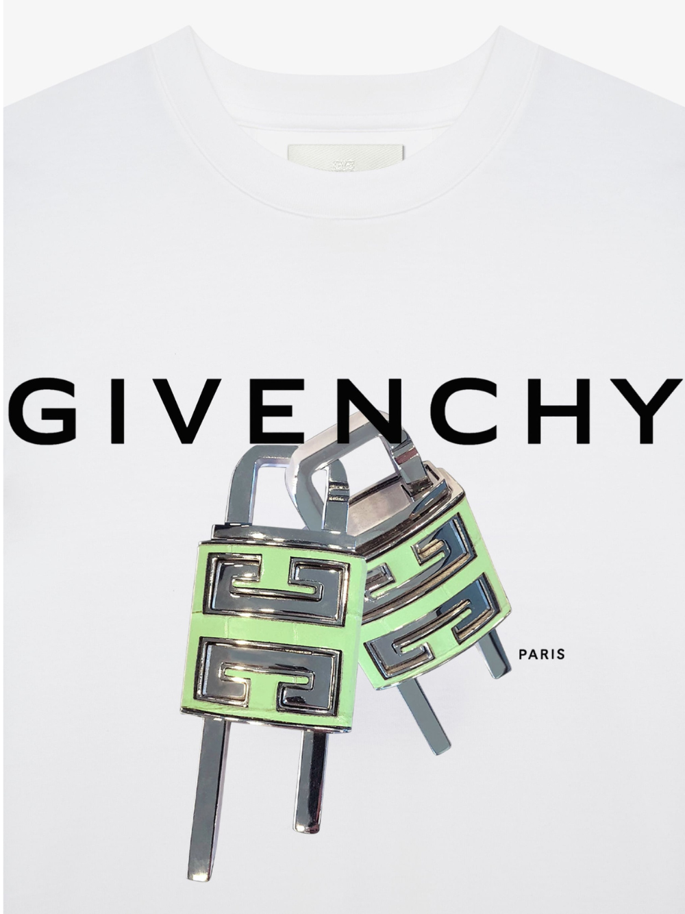 Givenchy 4G Lock T-Shirt White Slim Fit、mysite、Cacoeks