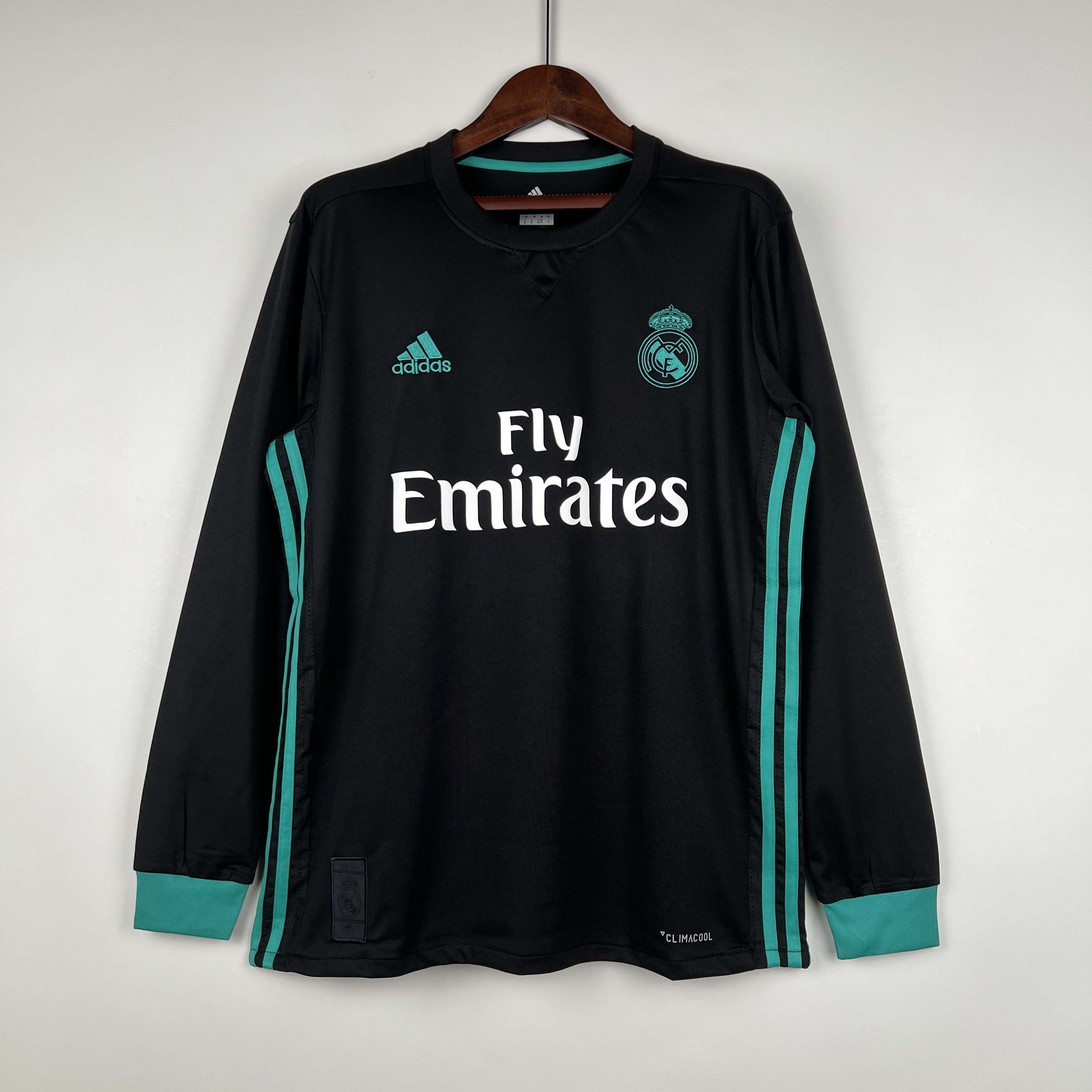 2017/2018 Retro Long Sleeve Real Madrid Away Football Shirt1:1 Thai Quality:football jersey mysite: unitedjerseyfootball 邓江浪:football