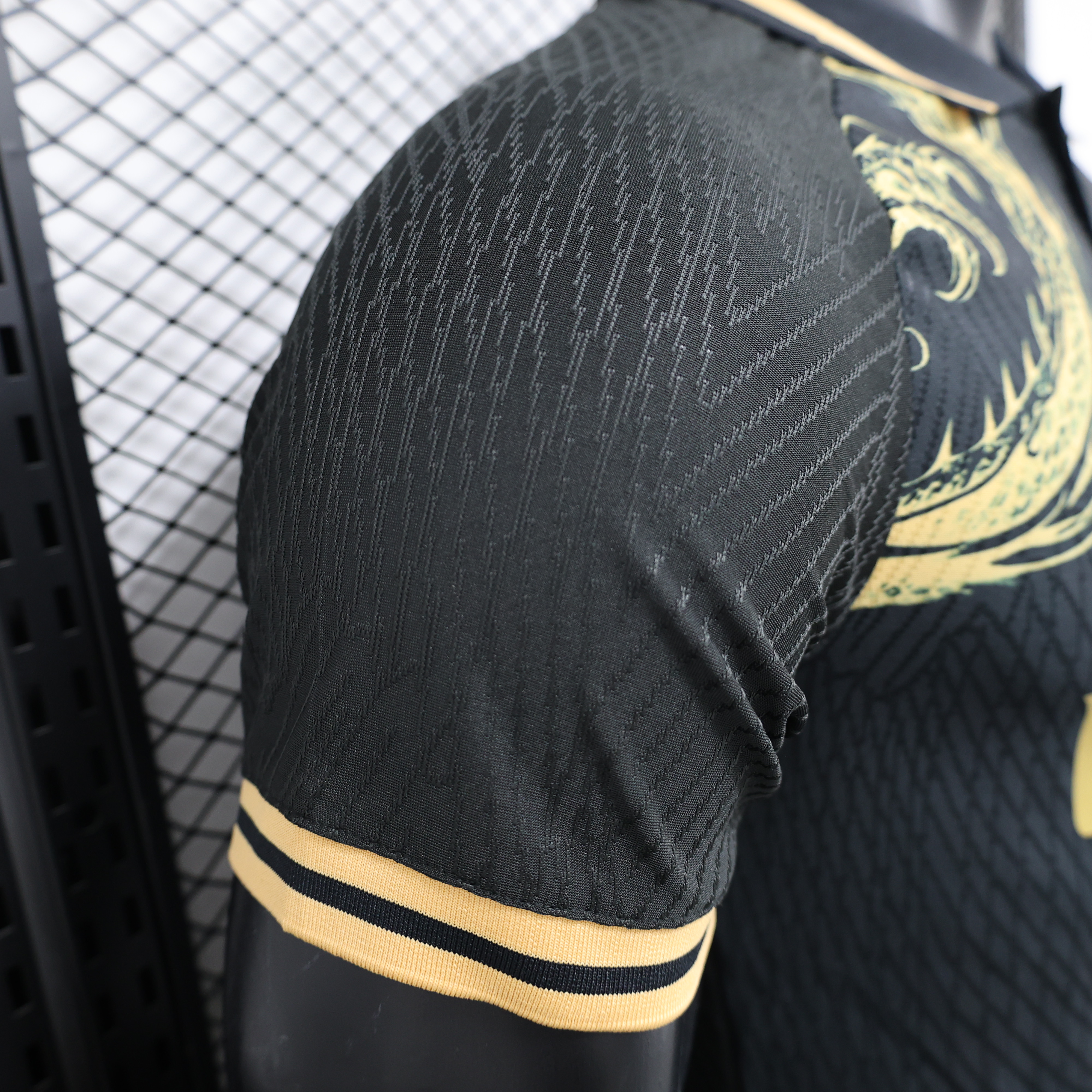 Higojerseys-Real Madrid 24-25 Black & Golden Loong Special Edition Jersey - Player Version