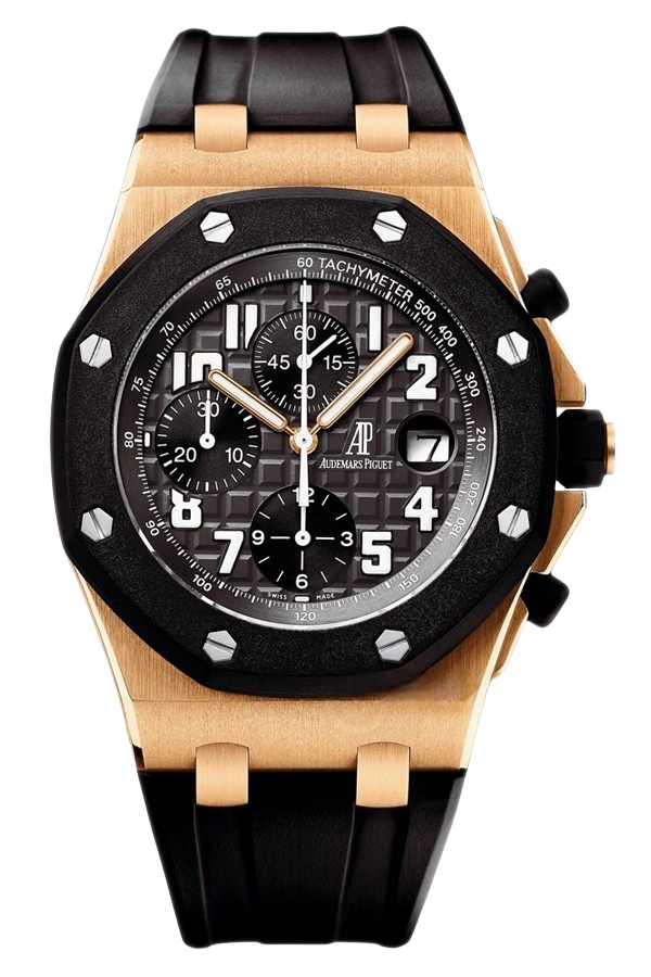 Audemars Piguet Royal Oak Offshore 25940OK.OO.D002CA.01 Super Clone Watch – Rose Gold & Rubber Chronograph Replica
