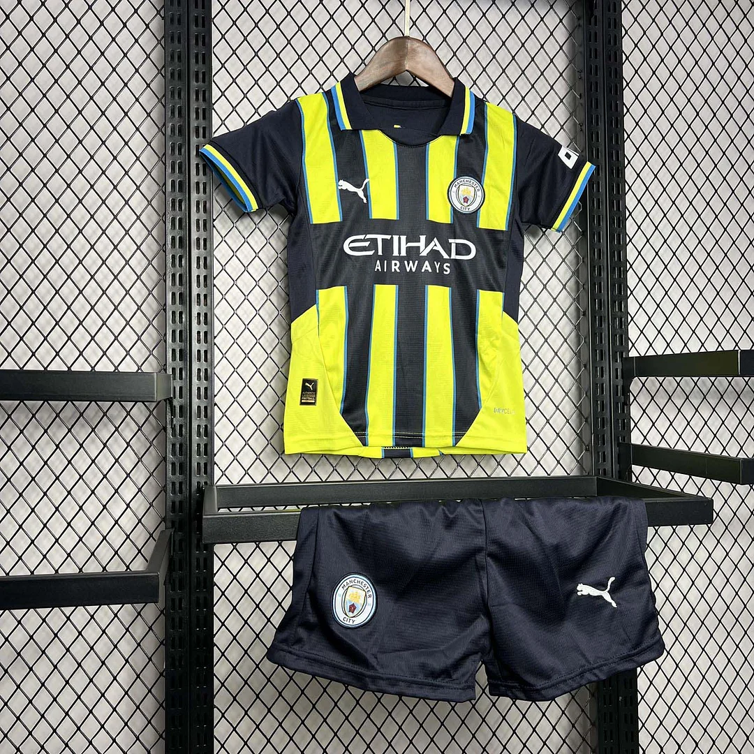 2024/2025 Manchester City Away Football Shirt 1:1 Thai Quality Kids Size:football jersey mysite: unitedjerseyfootball 邓江浪:football