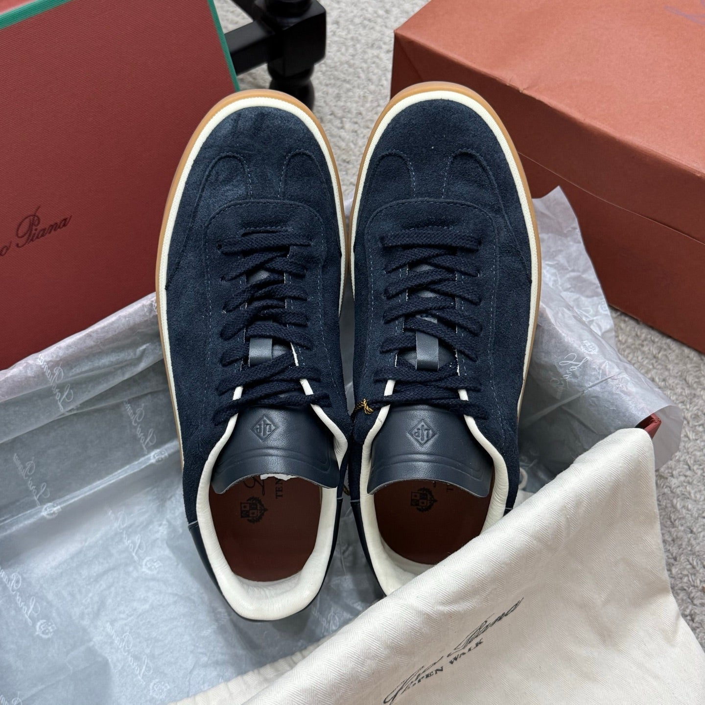 LP TENNIS WALK SNEAKERS IN NAVY BLUE SUEDE 384718、mysite、Cacoeks