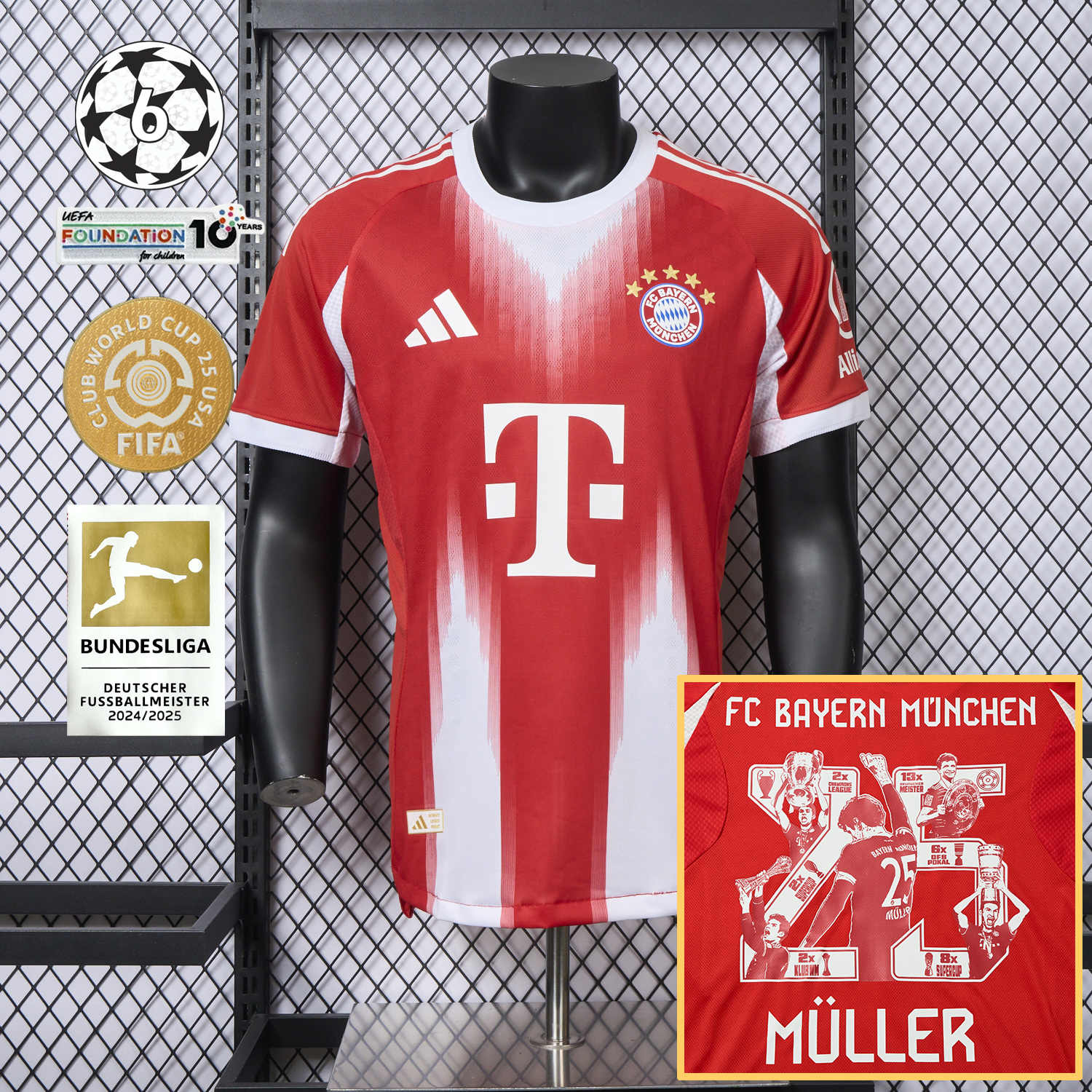 foot-Bayern Munich 25-26 Home Müller Limited Edition Jersey - Player Version
