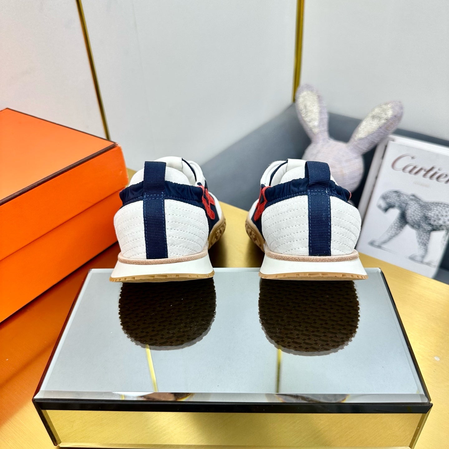 JET SNEAKER IN WHITE MIX NAVY BLUE SUEDE、mysite、Cacoeks