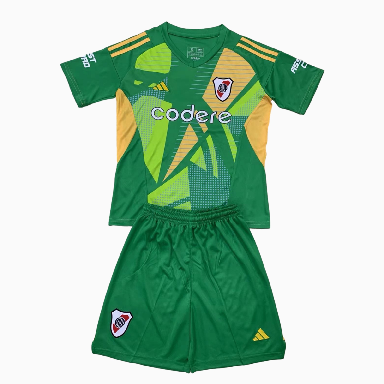 ManixJersey.com | River Plate 24-25 Fruit Green Goalkeeper Kids Kit -Customize Name, Number and Patch | Worldwide Shipping