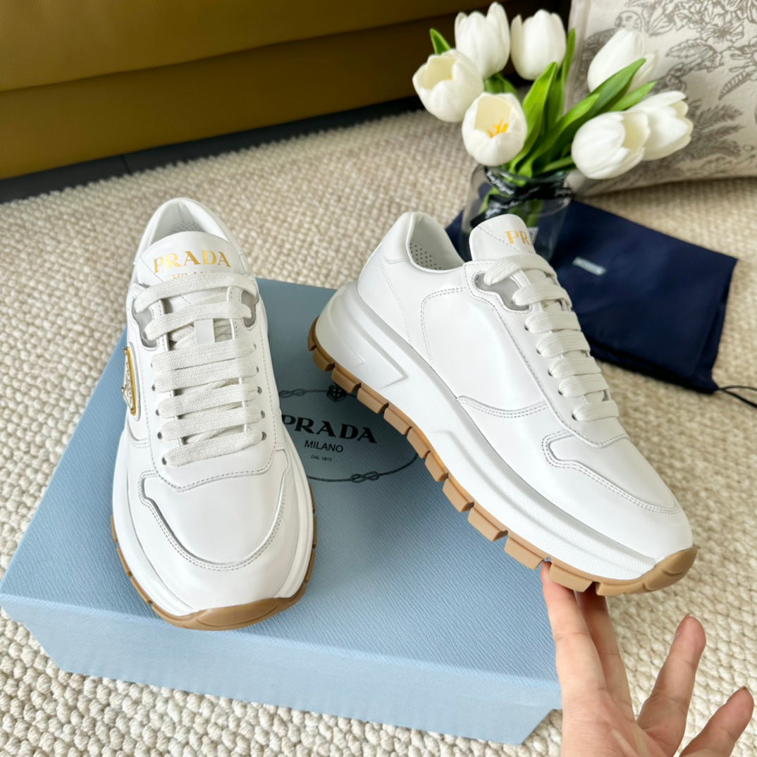 PRA THICK SOLE SNEAKER WHITE CALFSKIN、mysite、Cacoeks