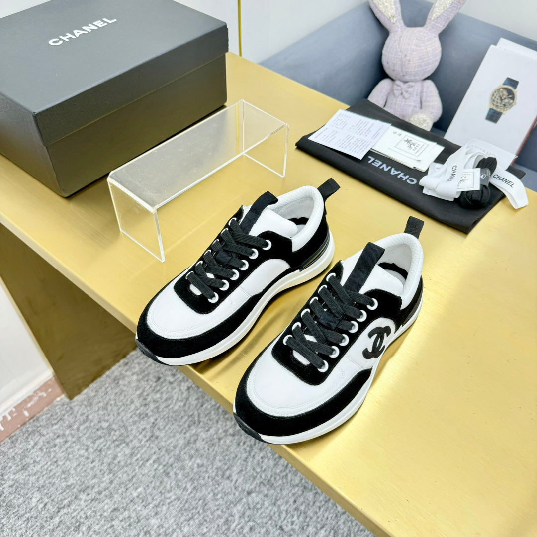 CLASSIC TRAINER IN BLACK MIX WHITE MERCERIZED VELVET、mysite、Cacoeks