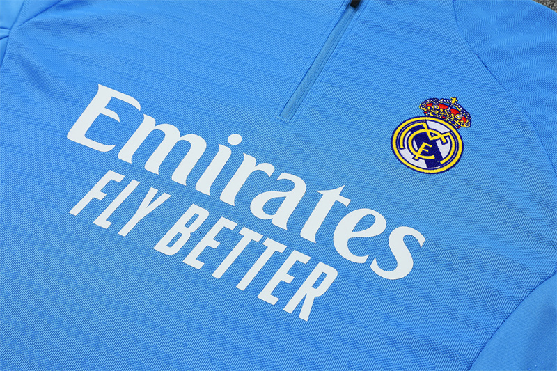 2025/2026 Real Madrid Half-Pull Training Suit Blue Football Shirt 1:1 Thai Quality Set:football jersey mysite: unitedjerseyfootball 邓江浪:football