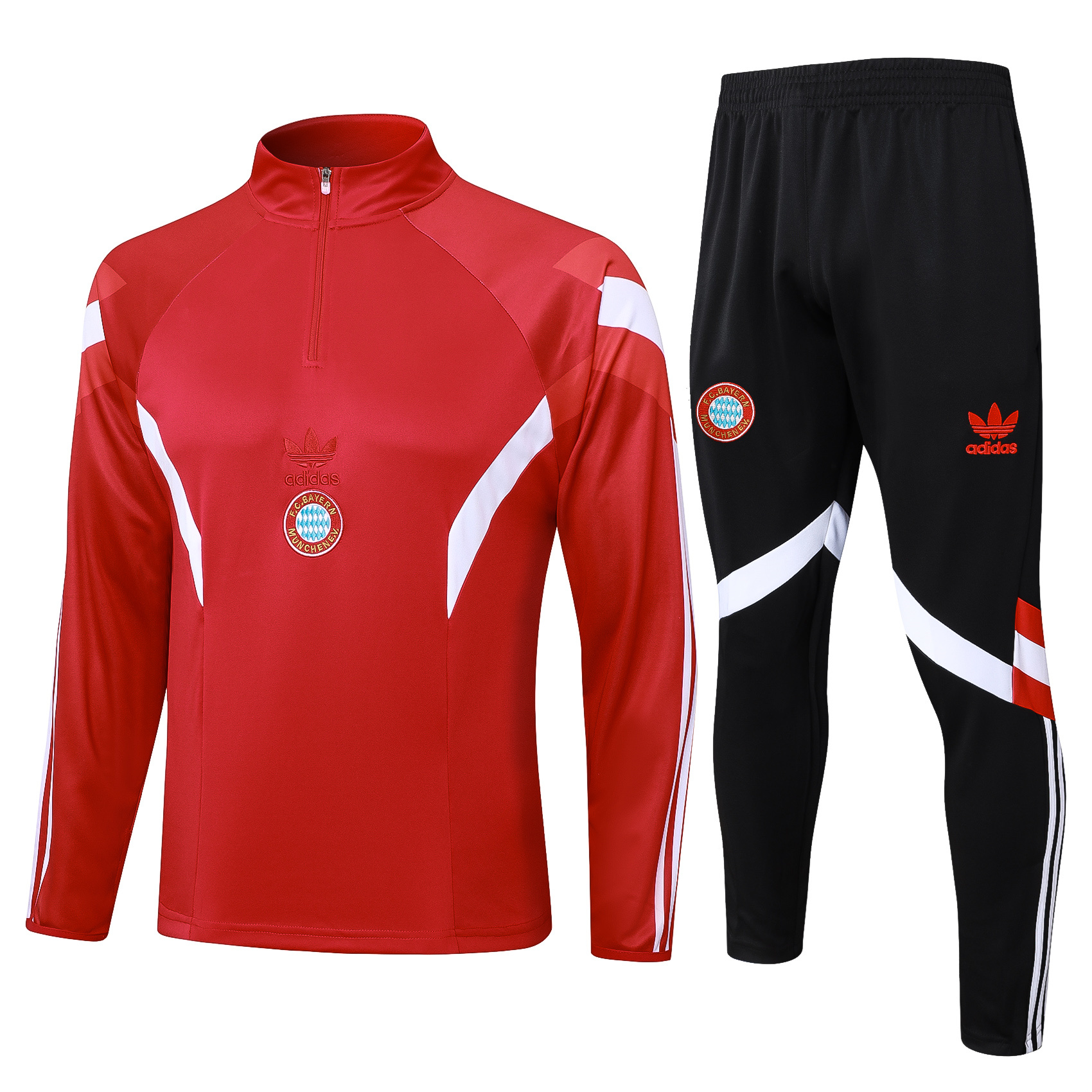 JerseysGala.com | Bayern Munich 24-25 Originals LFSTLR Long Sleeve Training Set - Red -Customize Name, Number and Patch | Worldwide Shipping