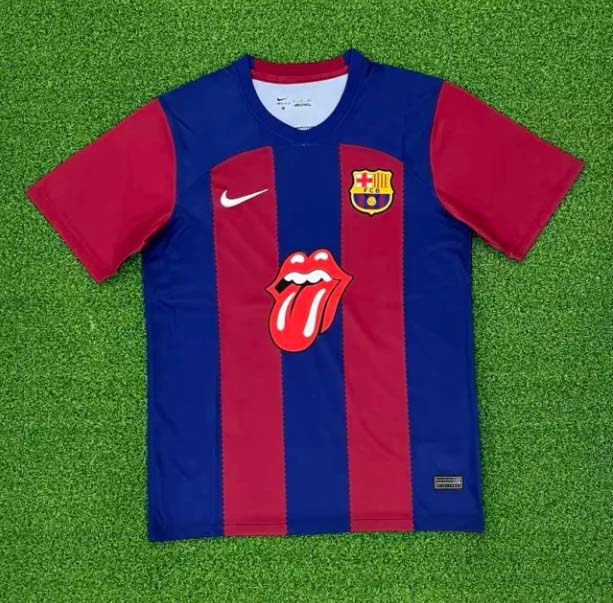 2023/2024 Barcelona The Rolling Stones Limited Edition Football Shirt 1:1 Thai Quality:football jersey mysite: unitedjerseyfootball 邓江浪:football