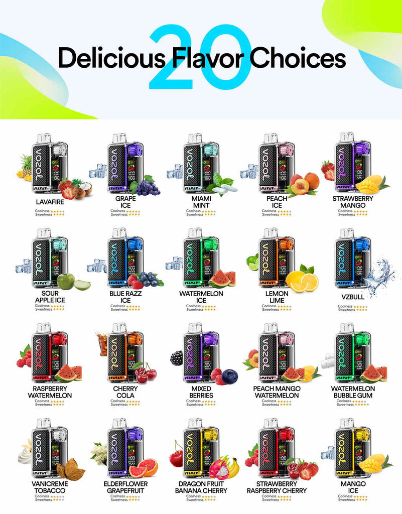 Vozol Vista 20000 Puffs Vape | 20 Flavours