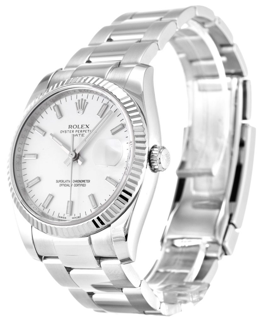 Replica Rolex Oyster Perpetual Date 34mm White Dial 115234-fasswatch