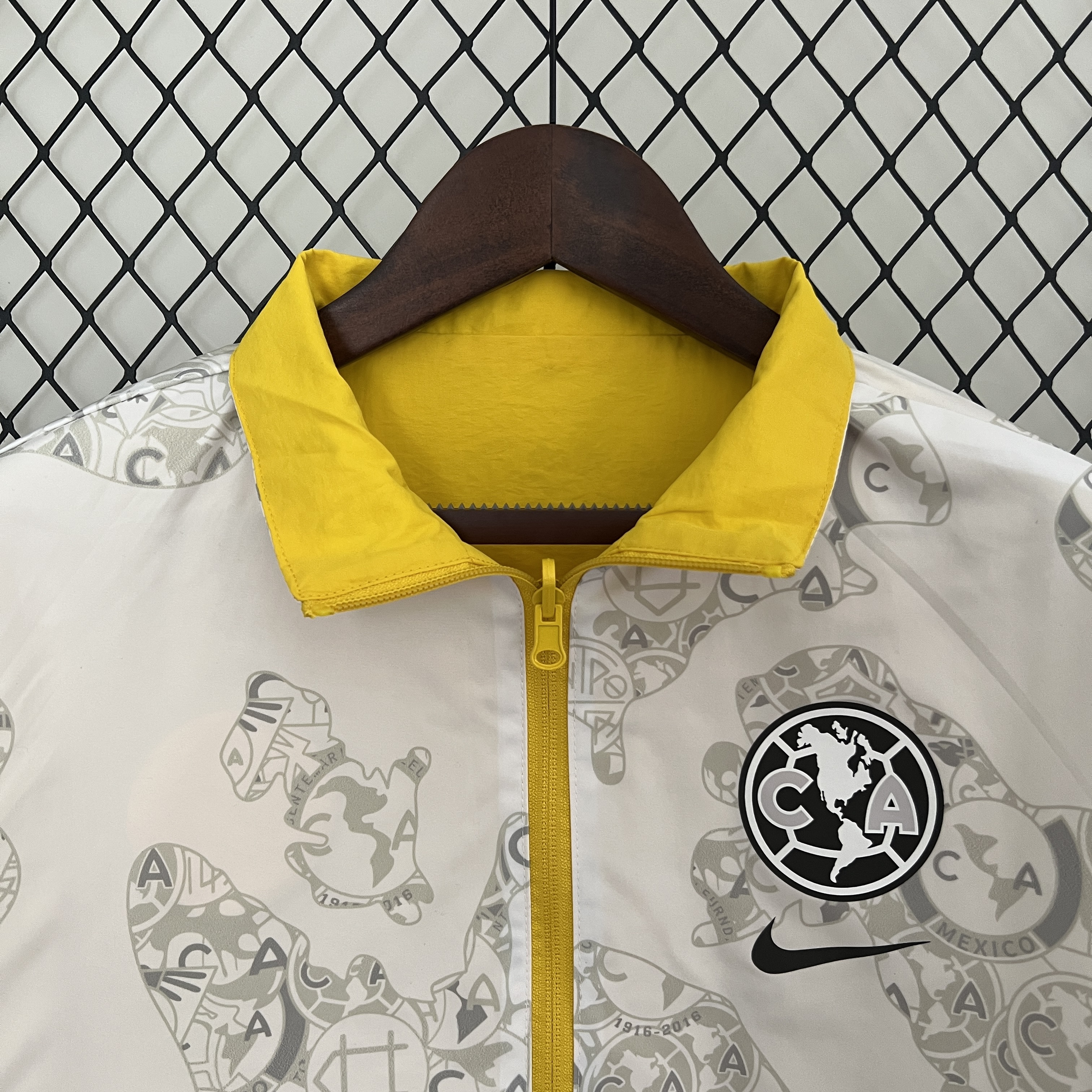 ManixJersey.com | Club América 24-25 Double Sided Reversible Windbreaker - Yellow & White -Customize Name, Number and Patch | Worldwide Shipping