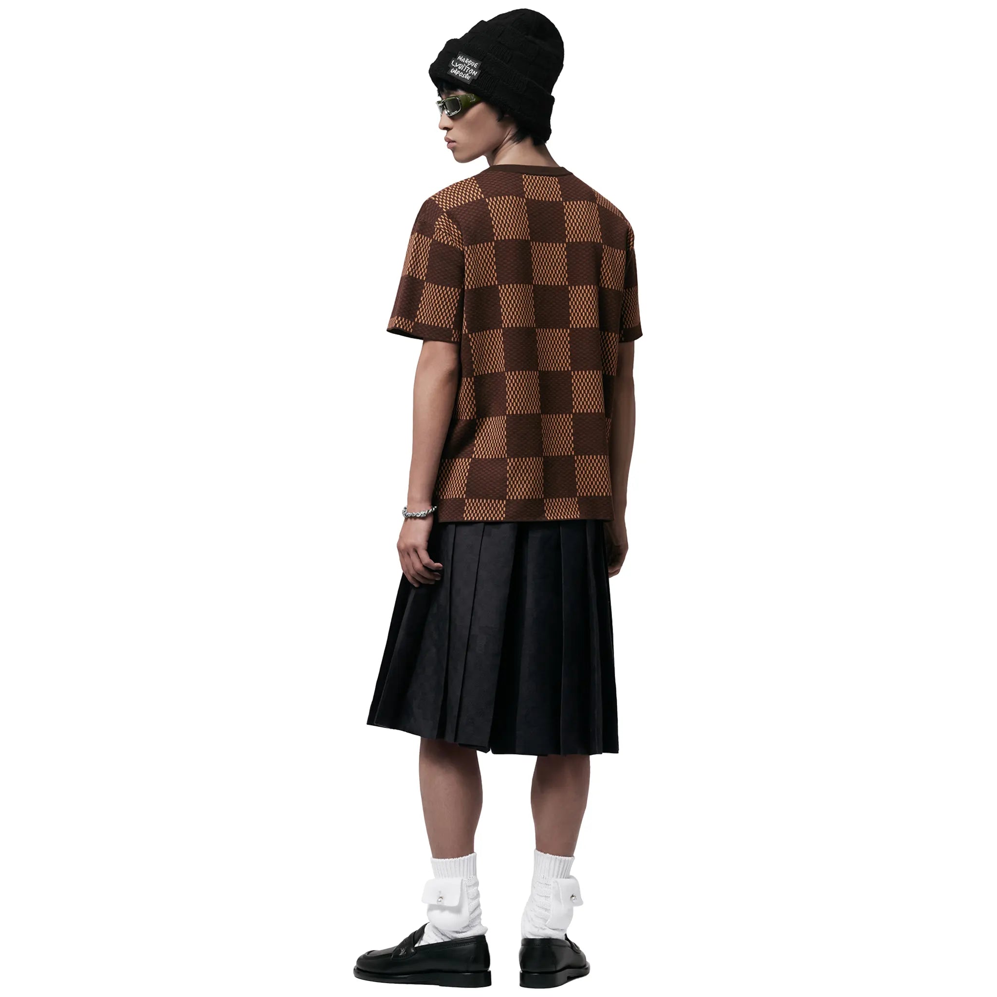 Louis Vuitton Damier LV Crystal Patch Brown T Shirt、mysite、Cacoeks
