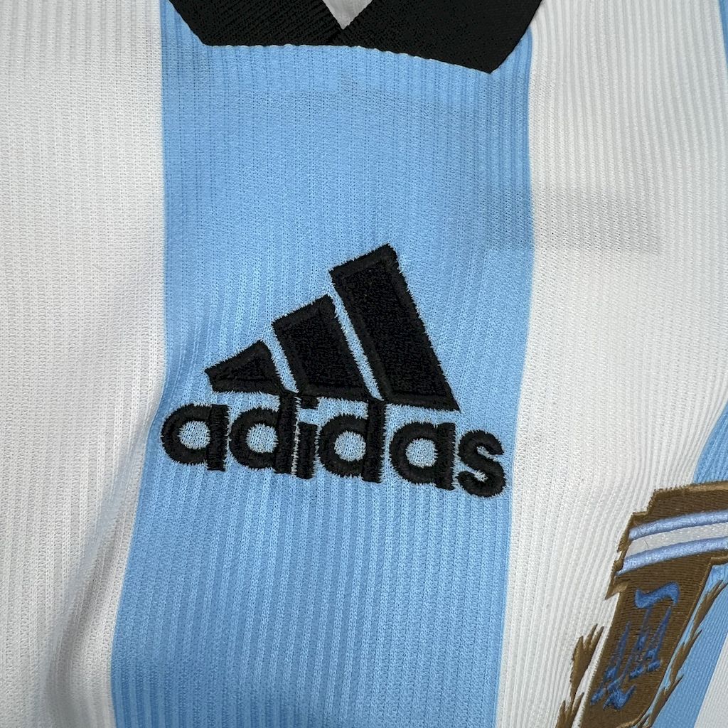 ManixJersey.com | Retro Argentina 1998 Home Long Sleeves Jersey -Customize Name, Number and Patch | Worldwide Shipping