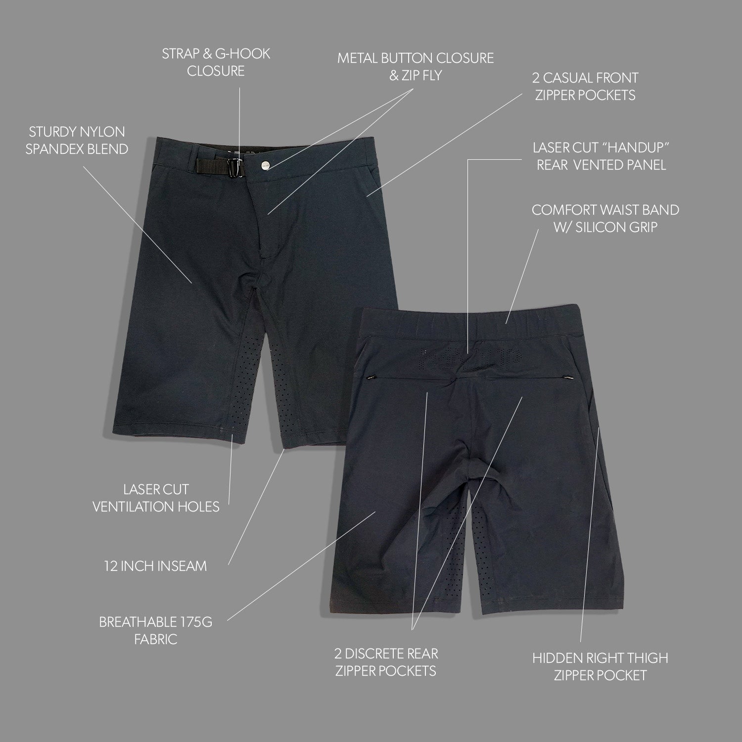 Trail Rambler Short - Cool Black、mySite、bearsvspackers
