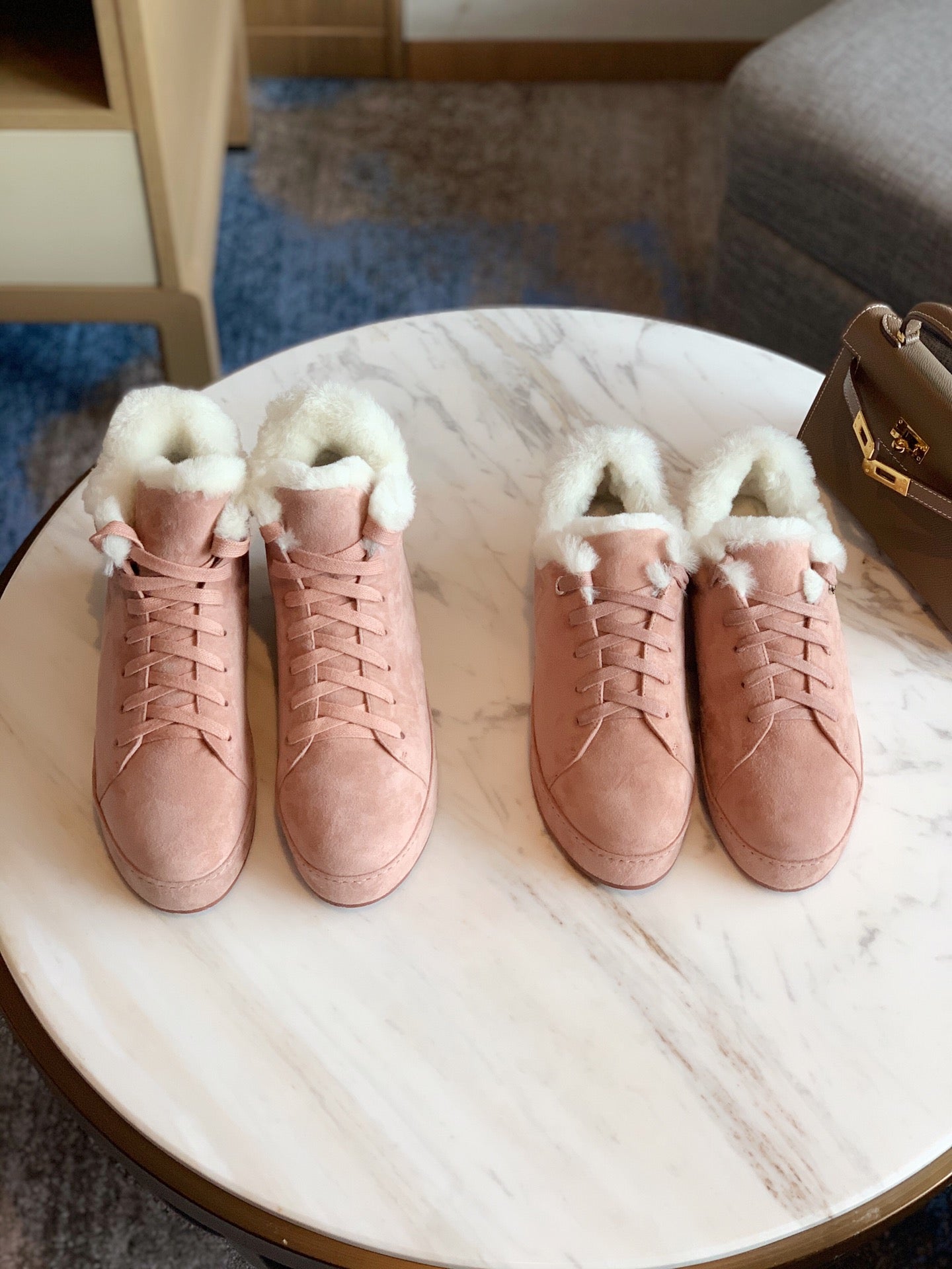 LP WINTER NUAGES SNEAKERS LIGHT PINK LAMBSKIN、mysite、Cacoeks
