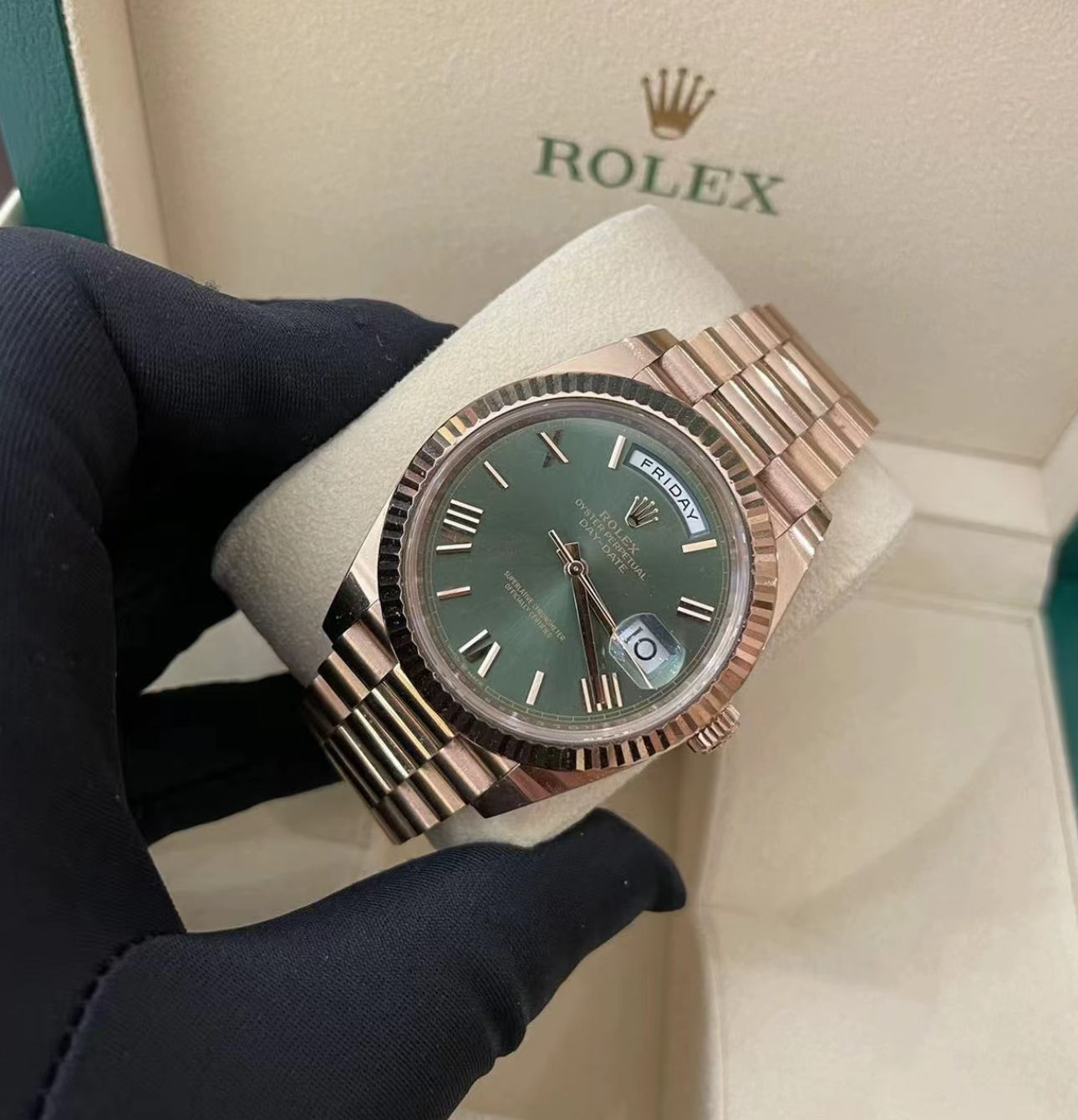 Rolex Day-Date Super Clone Swiss Replica Watch Ref 128235-0089 3255 Swiss Movement