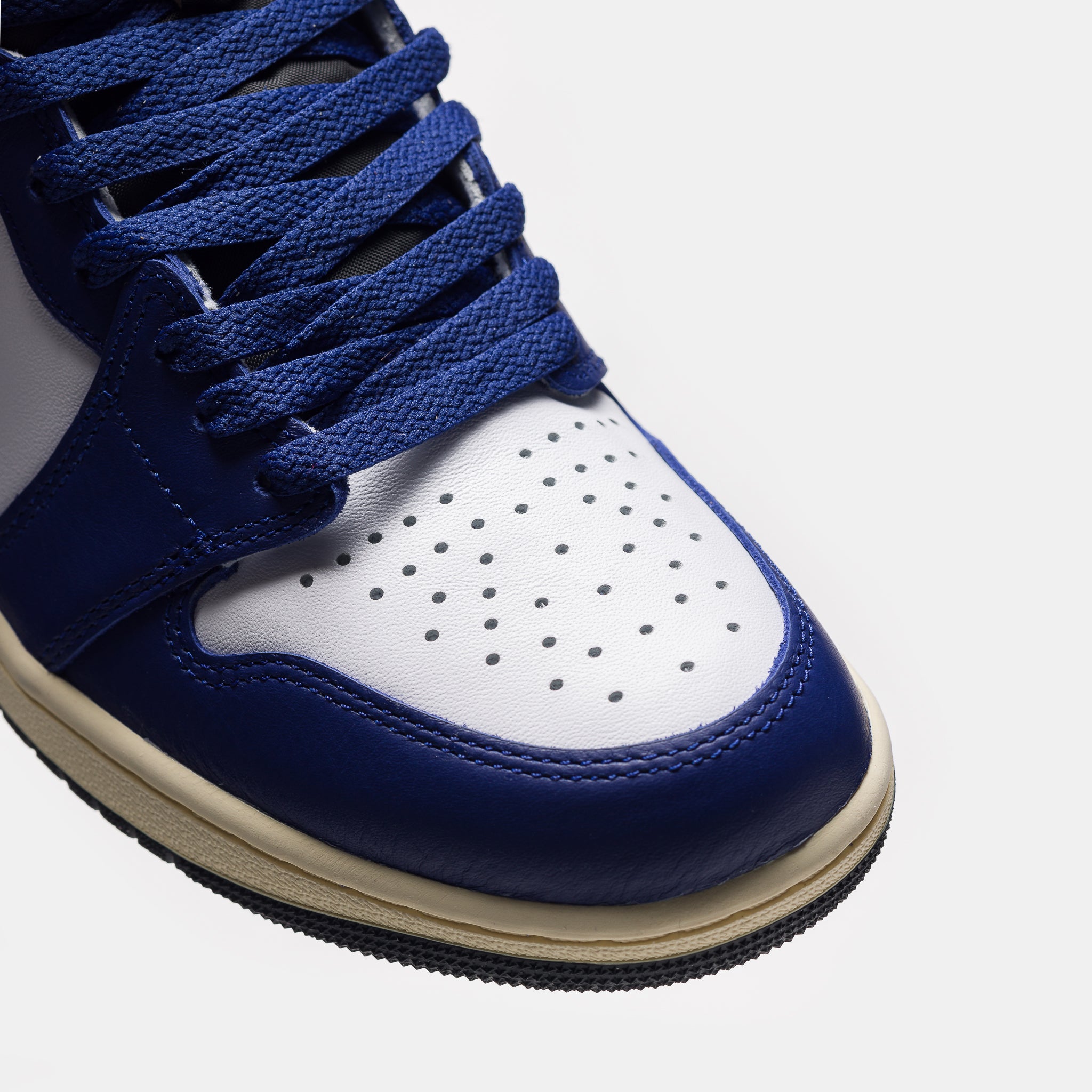 Air Jordan 1 High OG Sneaker in White/Black/Neutral Grey/Deep Royal Blue