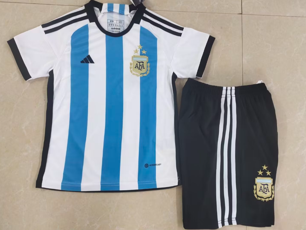 22/23 Argentina Home Football Shirt Kids Size Suit-mysite Custom Football Kit- Nextkits