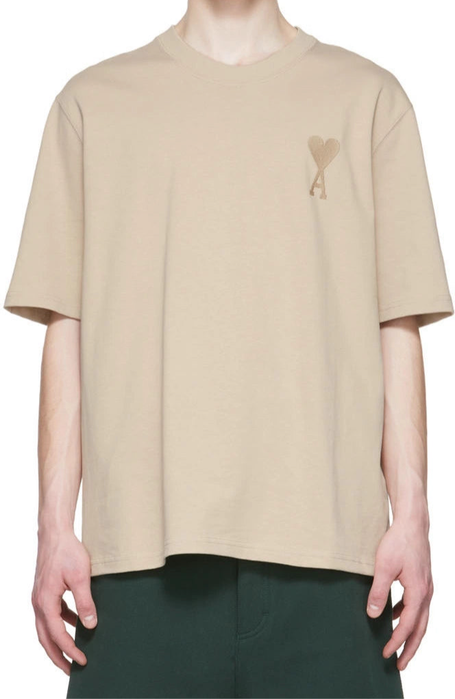 Ami Paris Tonal De Coeur Tee ‘Beige’、mysite、Cacoeks