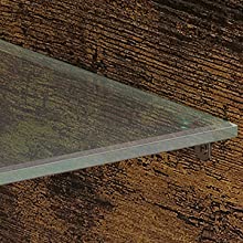 adjustable glass shelves