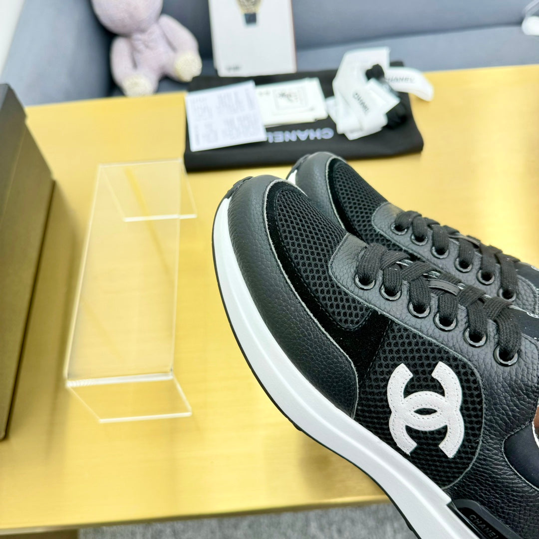 CLASSIC TRAINER IN BLACK MERCERIZED VELVET WITH WHITE LOGO、mysite、Cacoeks