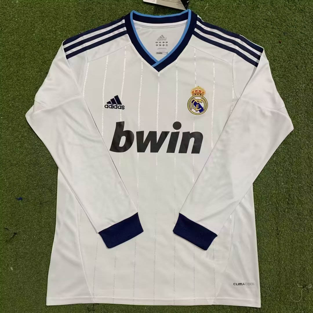 2012/2013 Retro Long Sleeve Real Madrid Home:football jersey mysite: unitedjerseyfootball 邓江浪:football