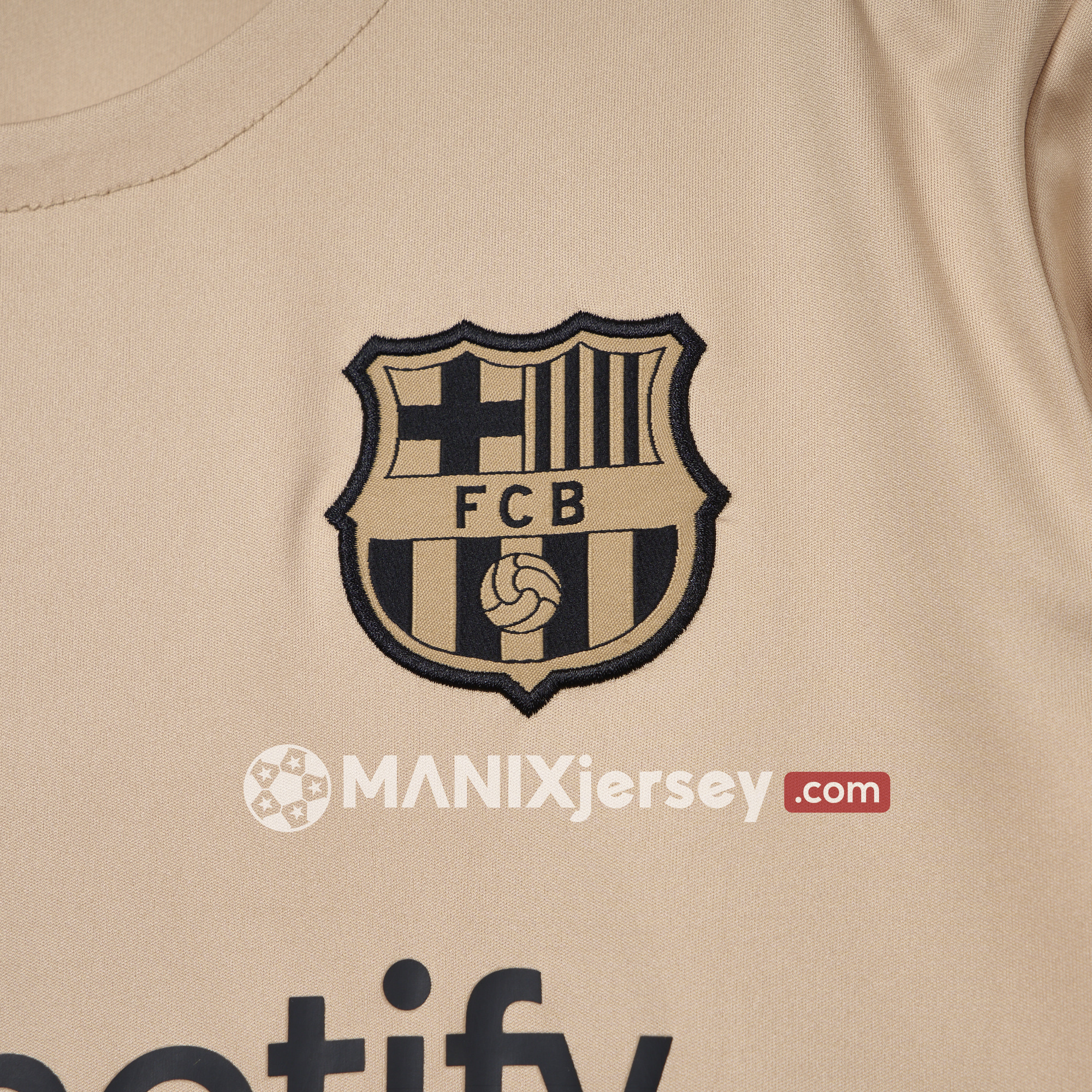 ManixJersey.com | Barcelona 24-25 Frick Same Style Coach Training Shirt - Gold -Customize Name, Number and Patch | Worldwide Shipping