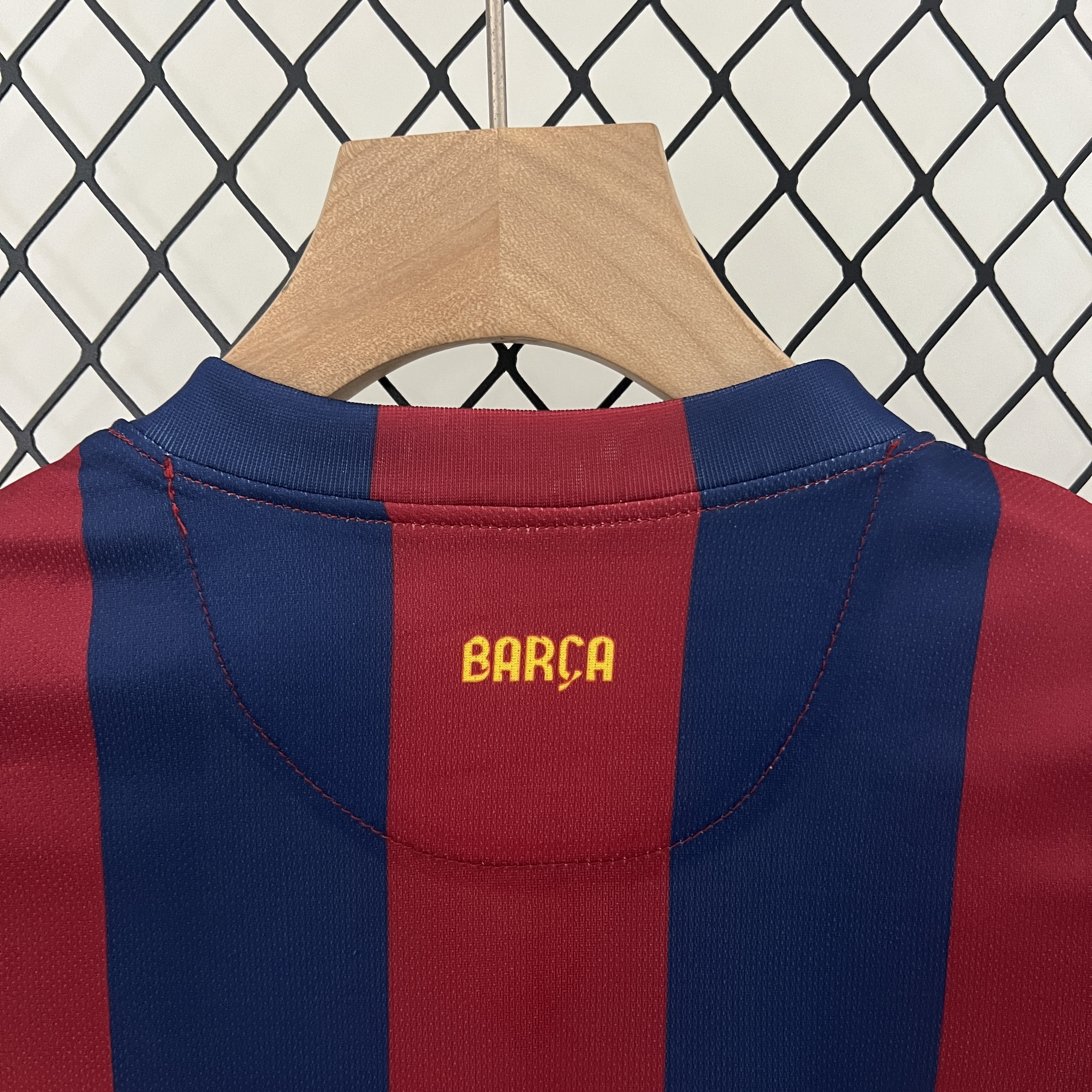 ManixJersey.com | Retro Barcelona 14-15 Home Stadium Kids Kit -Customize Name, Number and Patch | Worldwide Shipping