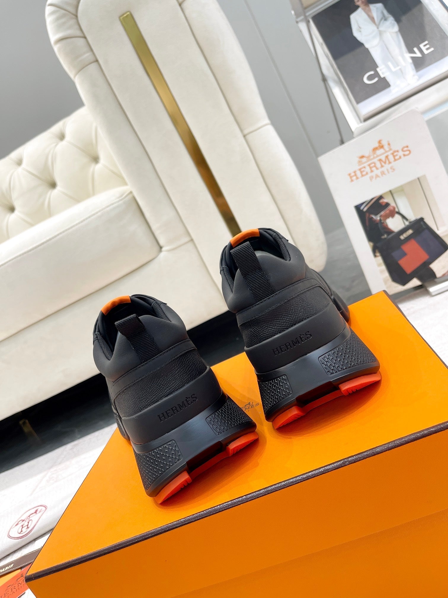 GIGA SNEAKER IN FULL BLACK STITCHED MESH AND CALFSKIN、mysite、Cacoeks