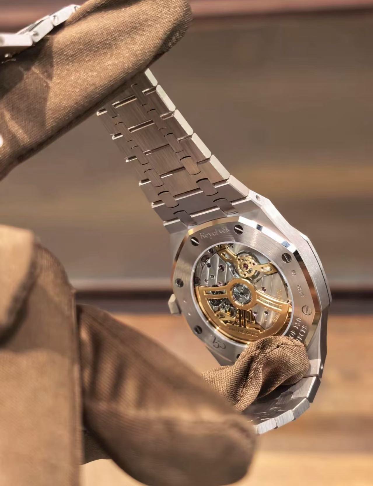 Audemars Piguet Royal Oak 26674SG.OO.1320SG.01 Super Clone Watch – Sand Gold Dial Steel Replica