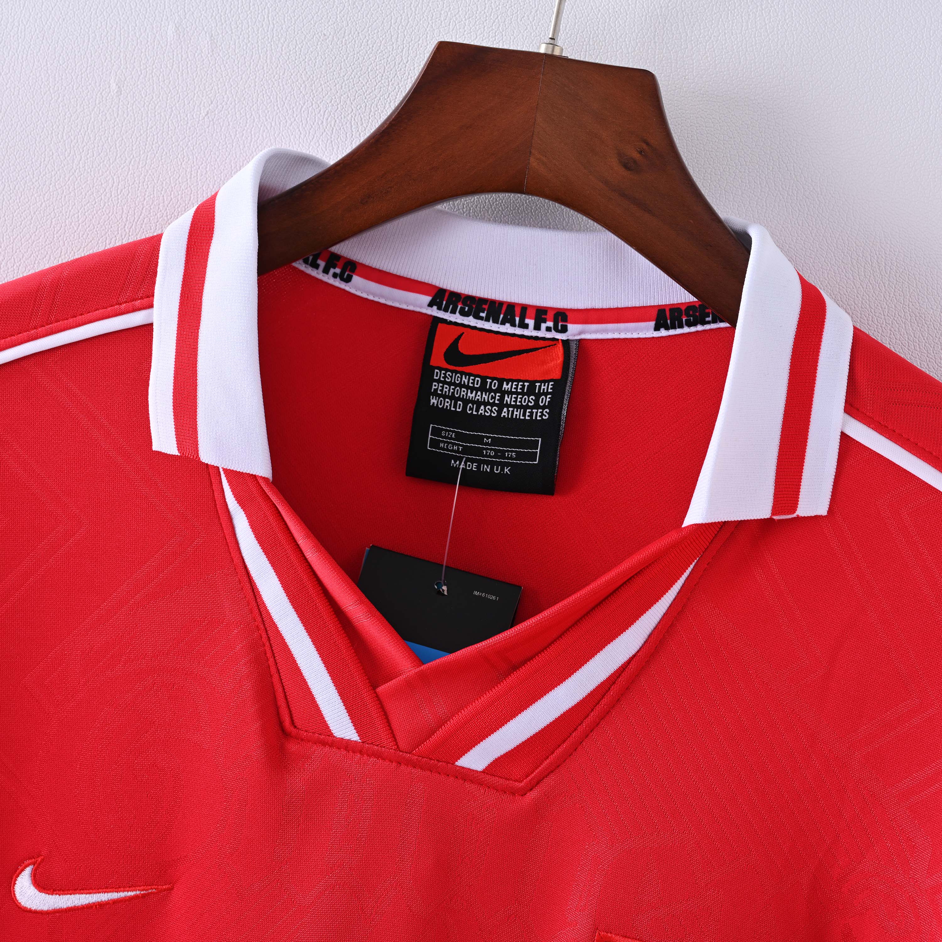 1996/1997 Retro Arsenal Home Football Shirt 1:1 Thai Quality:football jersey mysite: unitedjerseyfootball 邓江浪:football