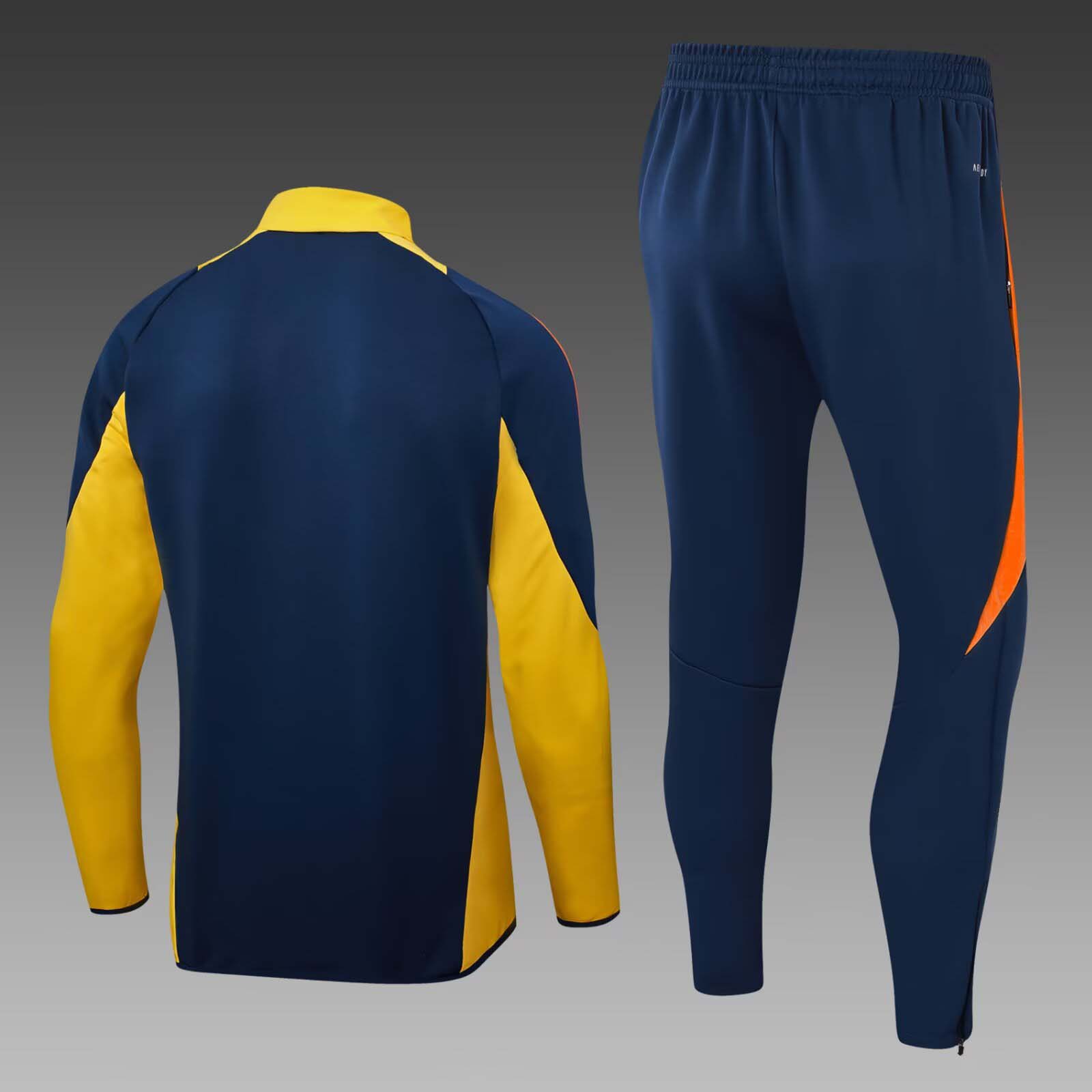 2024/2025 Real Madrid Half-Pull Training Suit Royal blue Football Shirt 1:1 Thai Quality Set:football jersey mysite: unitedjerseyfootball 邓江浪:football