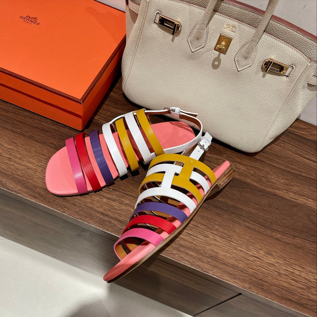 EPHESE SANDAL MULTI-COLOR CALFSKIN、mysite、Cacoeks