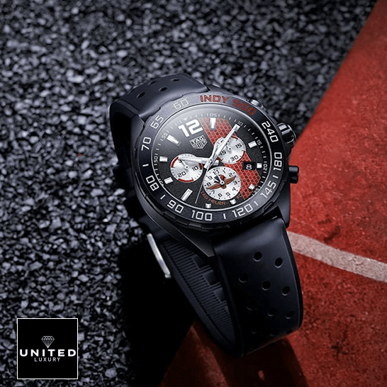 Tag Heuer Formula 1 İndy Red Black Dial Rubber Black Bracelet Replica