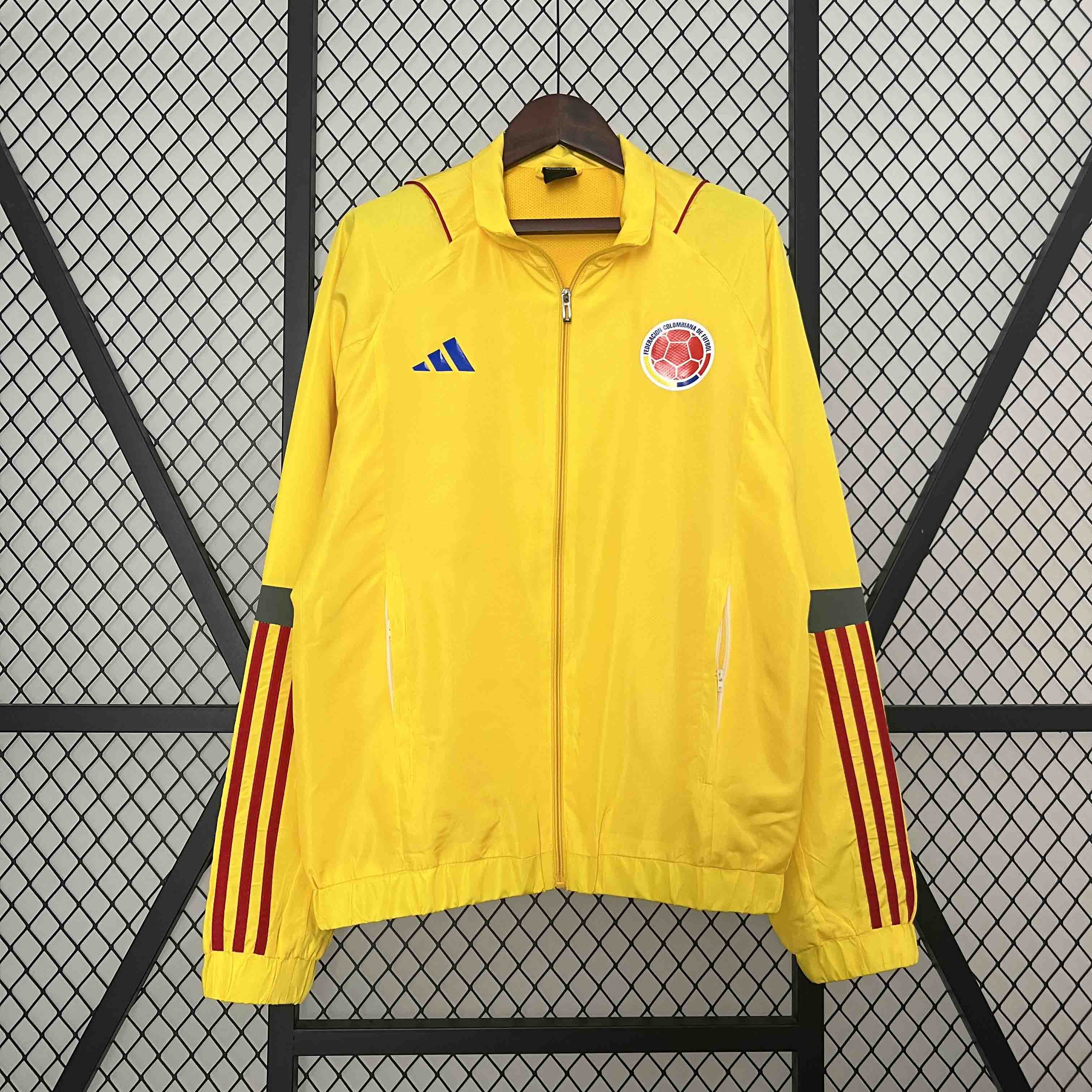GlobeJersey-Colombia 2024 Yellow Windbreaker