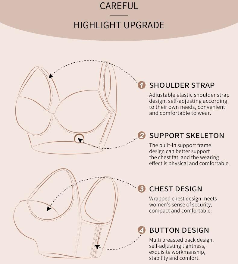 Plus size girls' bra, comfortable, slimming and anti-sagging