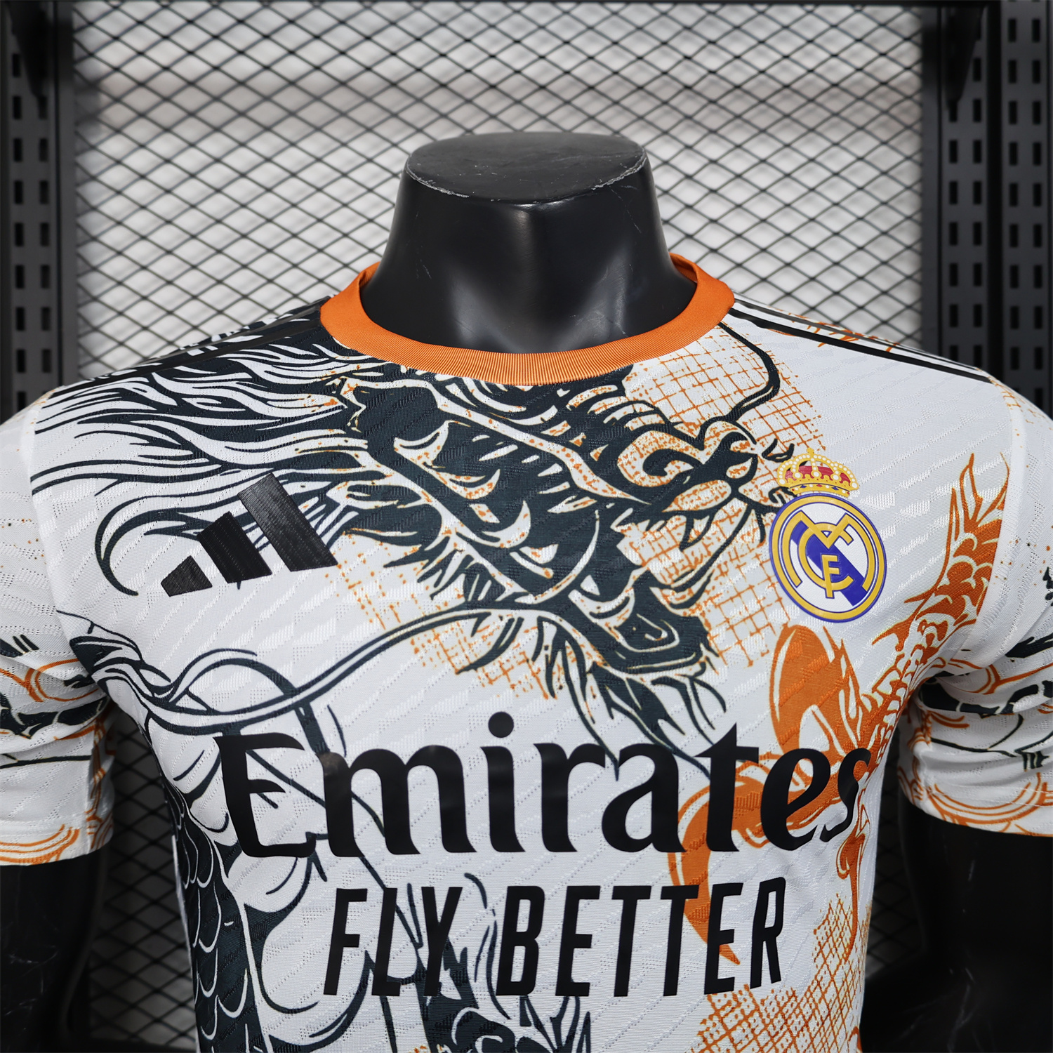 foot-Real Madrid 24-25 Black & Orange Loong White Jersey - Player Version