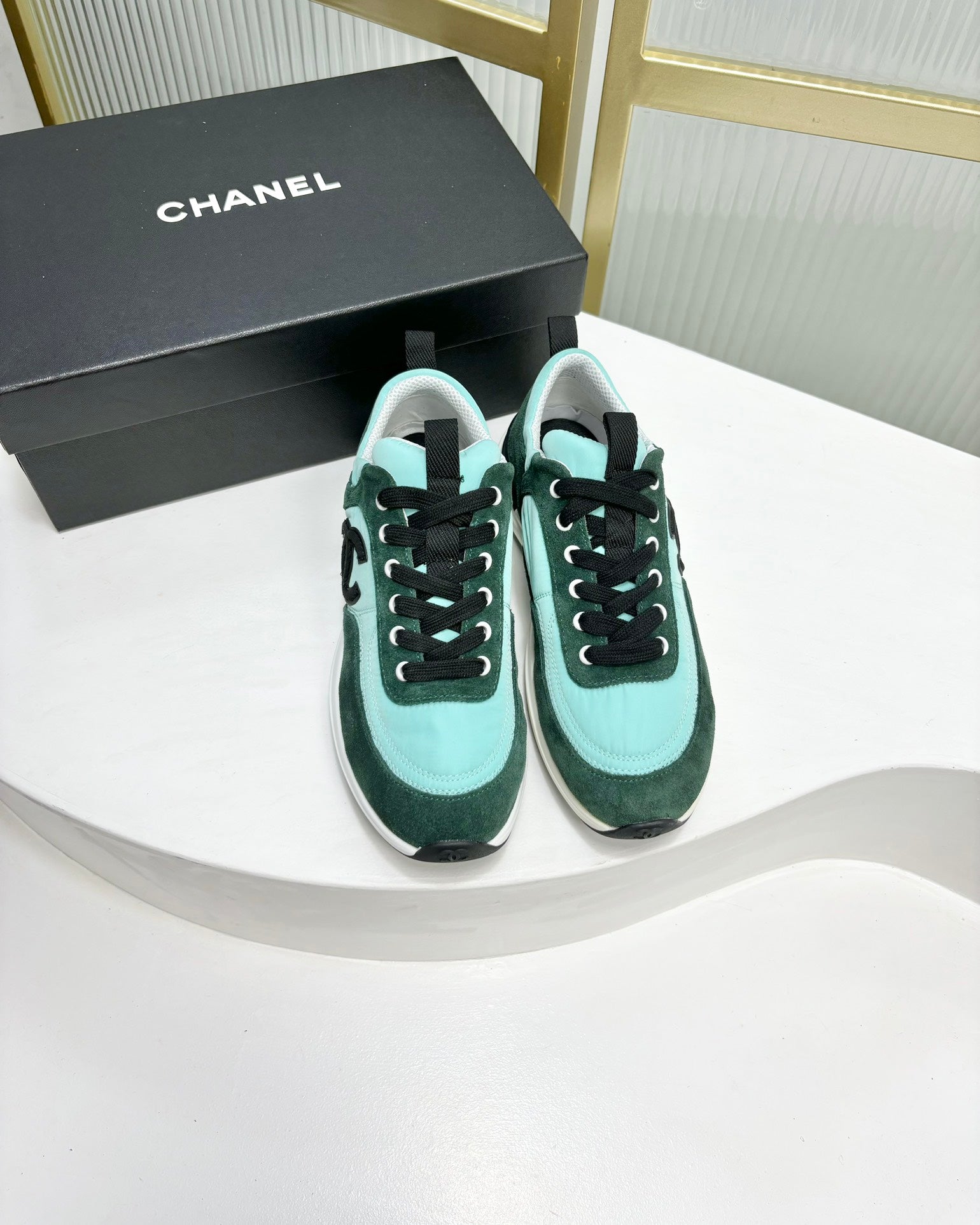 SNEAKER IN GREEN MINT MIX FOREST GREEN SUEDE、mysite、Cacoeks