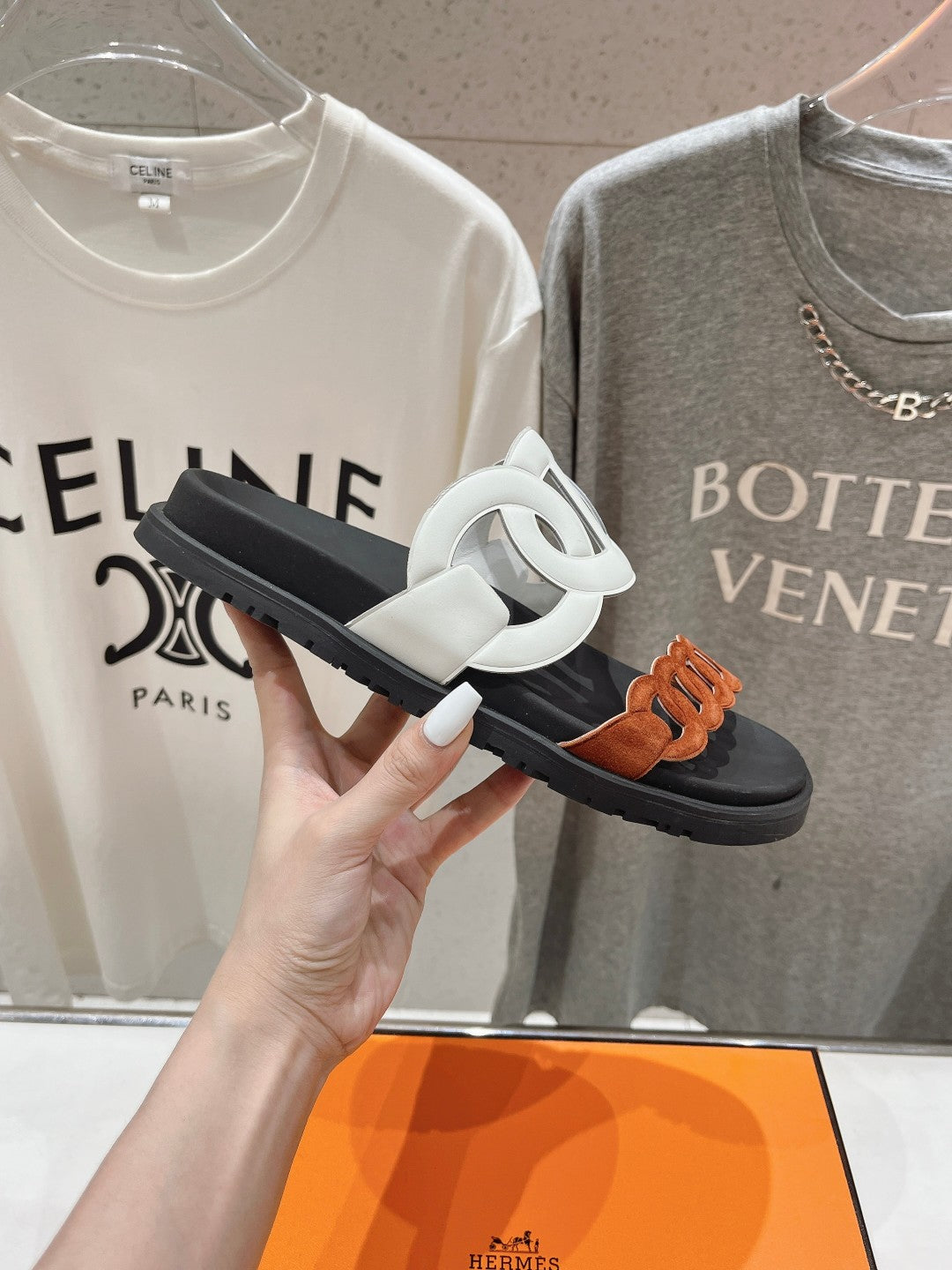 EXTRA SANDAL BLACK MIX WHITE MIX SYRUP CALFSKIN、mysite、Cacoeks