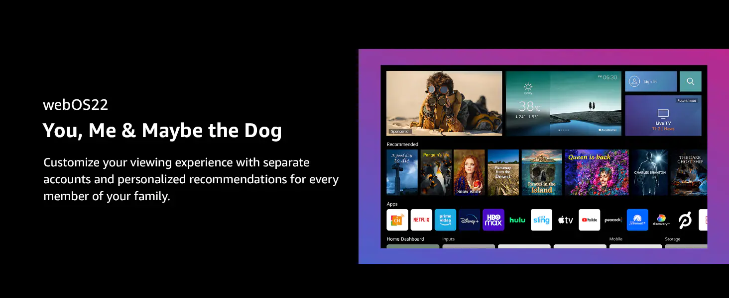 Customize your viewing experience with separate accounts and personalized recommendations