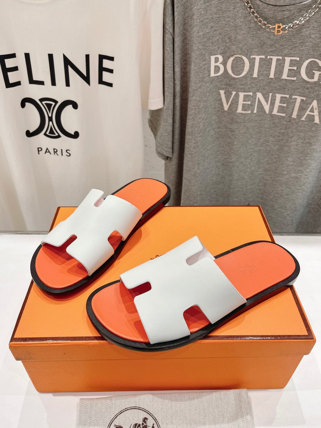 IZMIR SANDAL LIGHT ORANGE MIX WHITE LAMBSKIN、mysite、Cacoeks