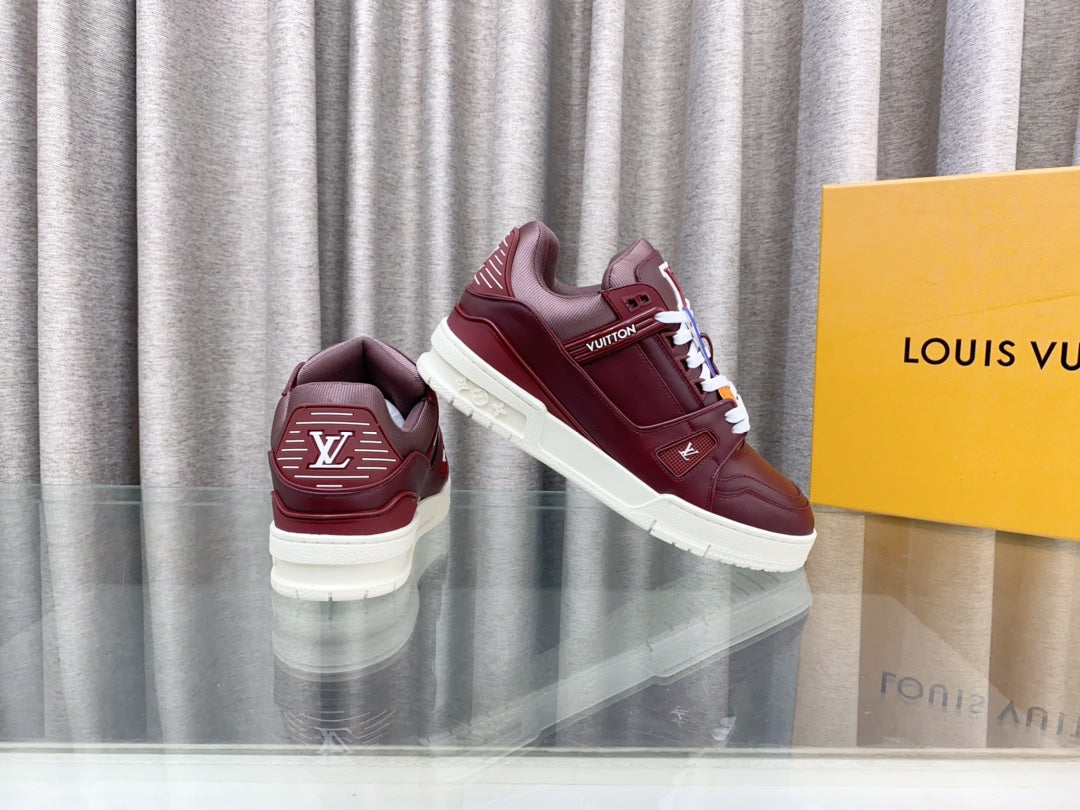 LV MAXI TRAINER IN GARNET RED CALFSKIN、mysite、Cacoeks