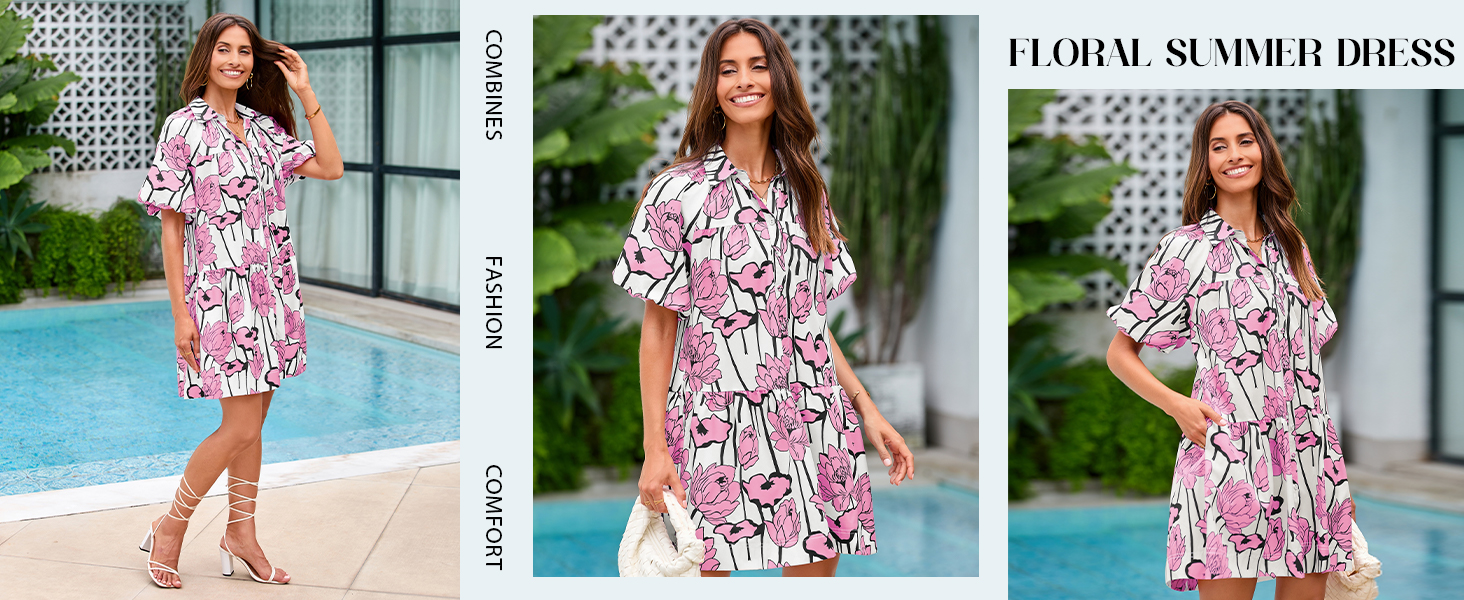 Women's Summer Floral Mini Dress