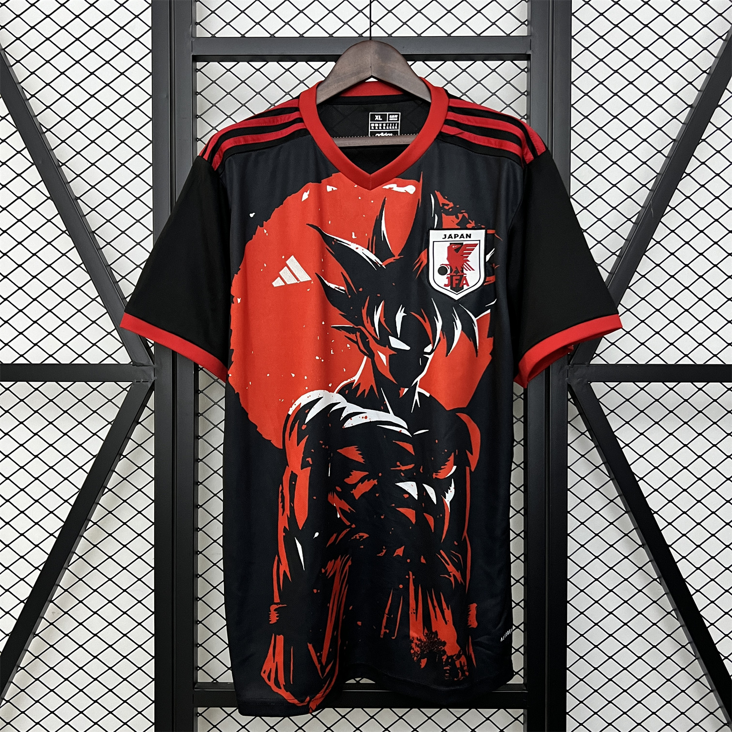 ManixJersey.com | Japan 2024 Black Red Son Goku Jersey - Fans Version -Customize Name, Number and Patch | Worldwide Shipping