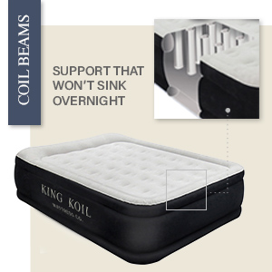 king koil luxury air mattress coil beam construction durable blow up airbed queen sized air bed