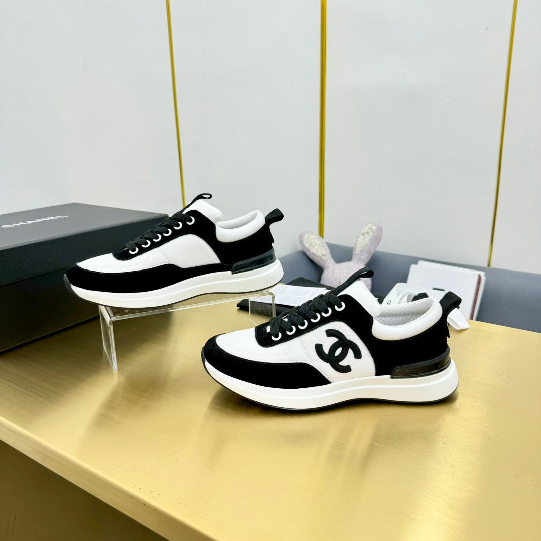 CLASSIC TRAINER IN BLACK MIX WHITE MERCERIZED VELVET、mysite、Cacoeks