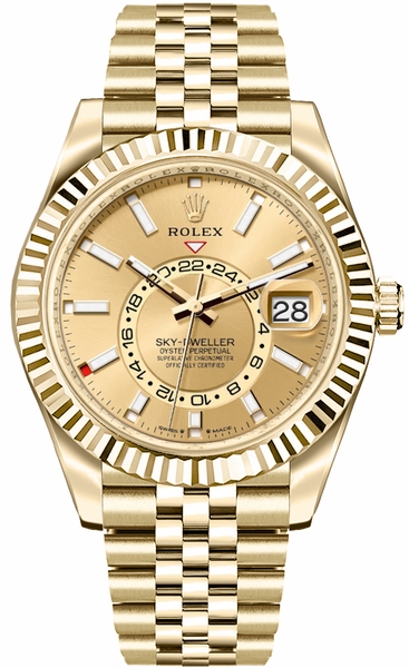 Rolex Sky-Dweller 336938 Steel Gold Dial Replica-fasswatch