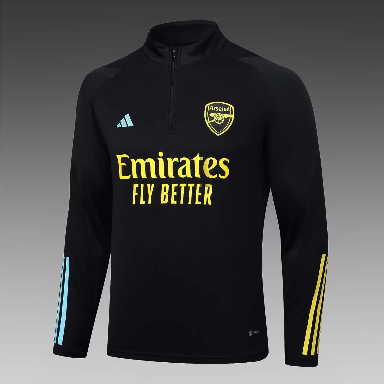 2023/2024 Arsenal Half-Pull Training Suit black Football Shirt 1:1 Thai Quality Set:football jersey mysite: unitedjerseyfootball 邓江浪:football